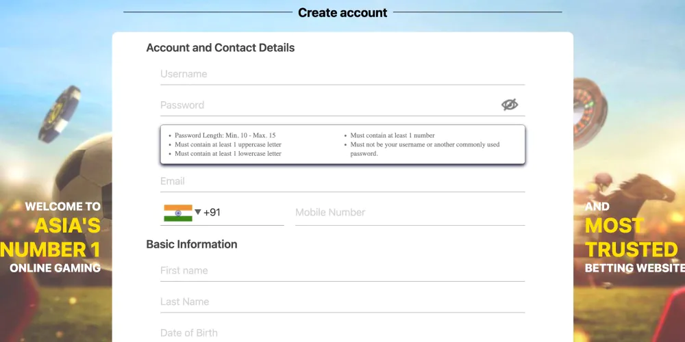 register account on platform